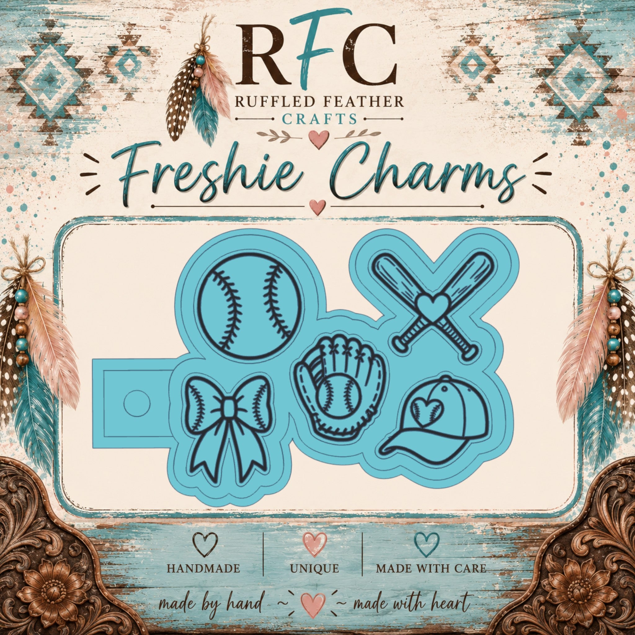 Baseball Freshie Charm Mold Set | 5 Mini Designs