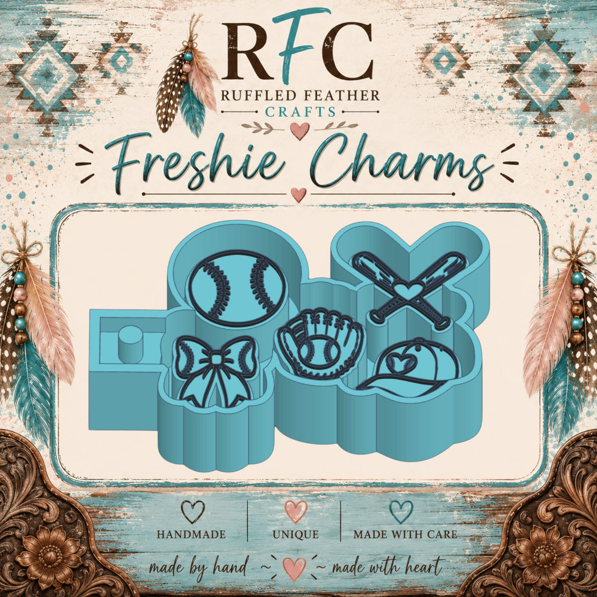 Baseball Freshie Charm Mold Set | 5 Mini Designs