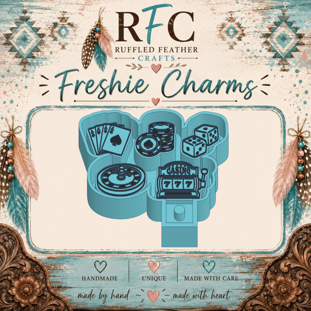 Casino Freshie Charm Mold Set | 5 Mini Designs