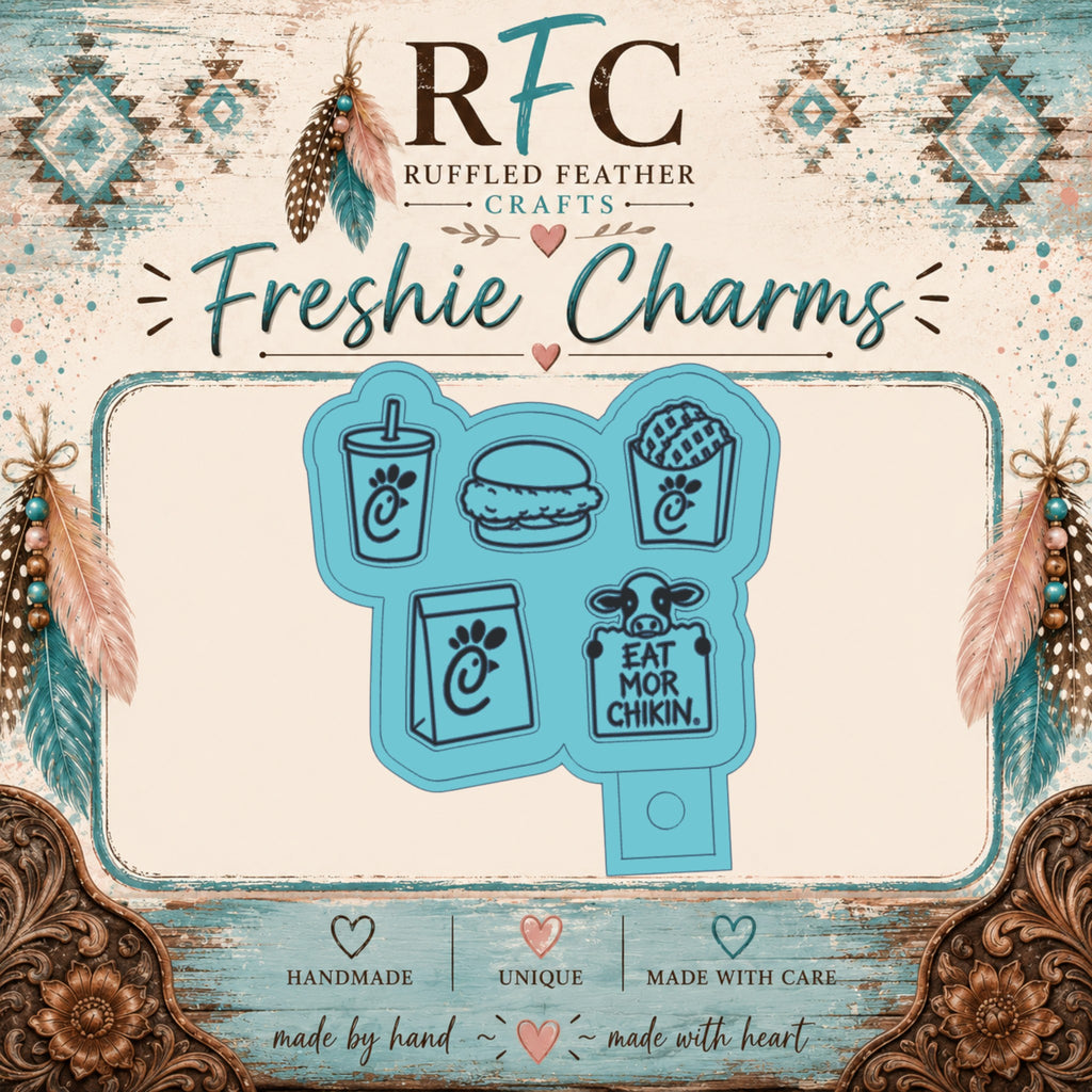 Chicken & Waffle Fry Freshie Charm Mold Set | 5 Mini Designs