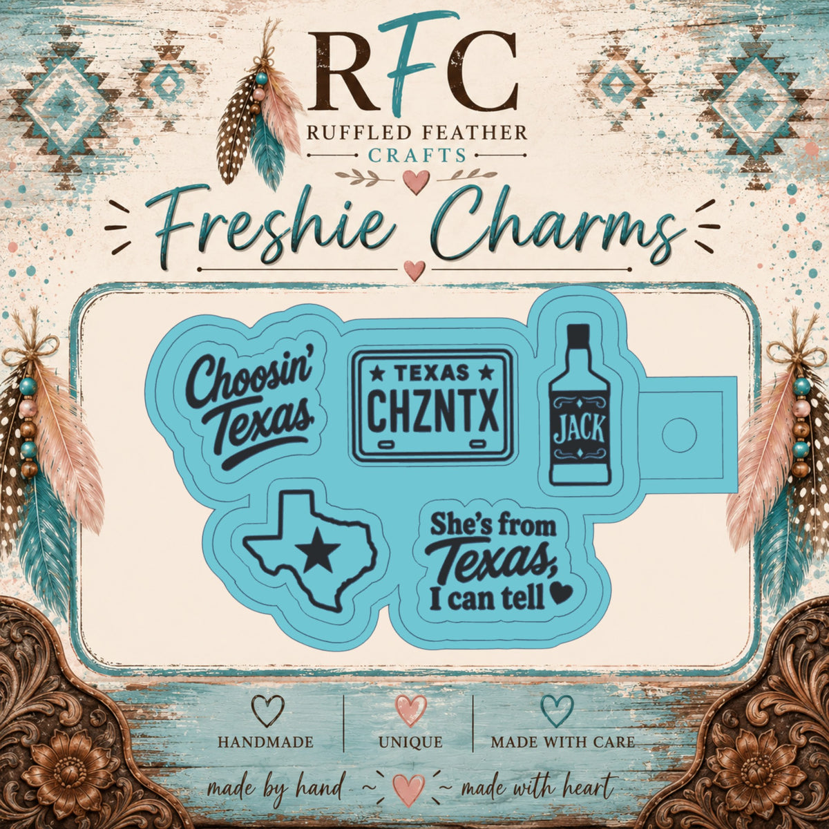 Choosin' Texas Freshie Charm Set | Mini Scented Car Freshies