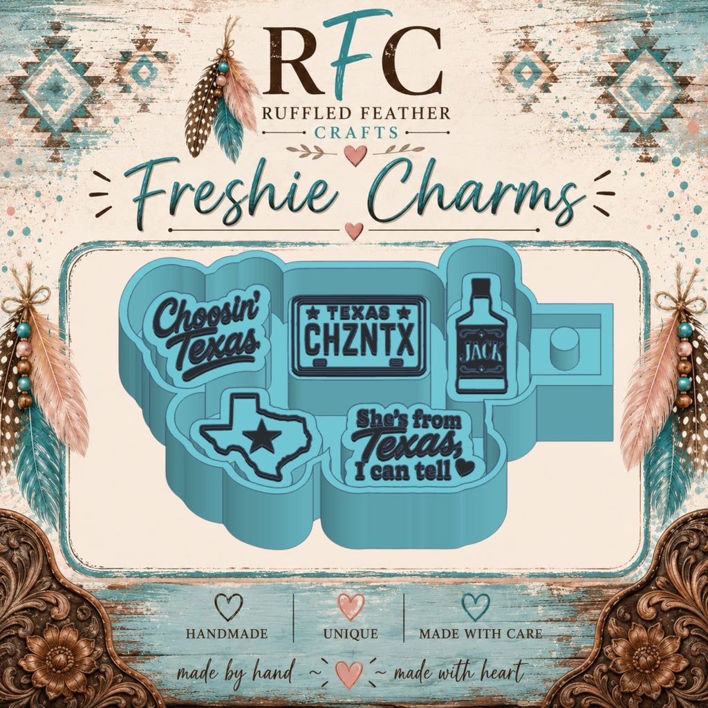 Choosin' Texas Freshie Charm Mold Set | 5 Mini Designs