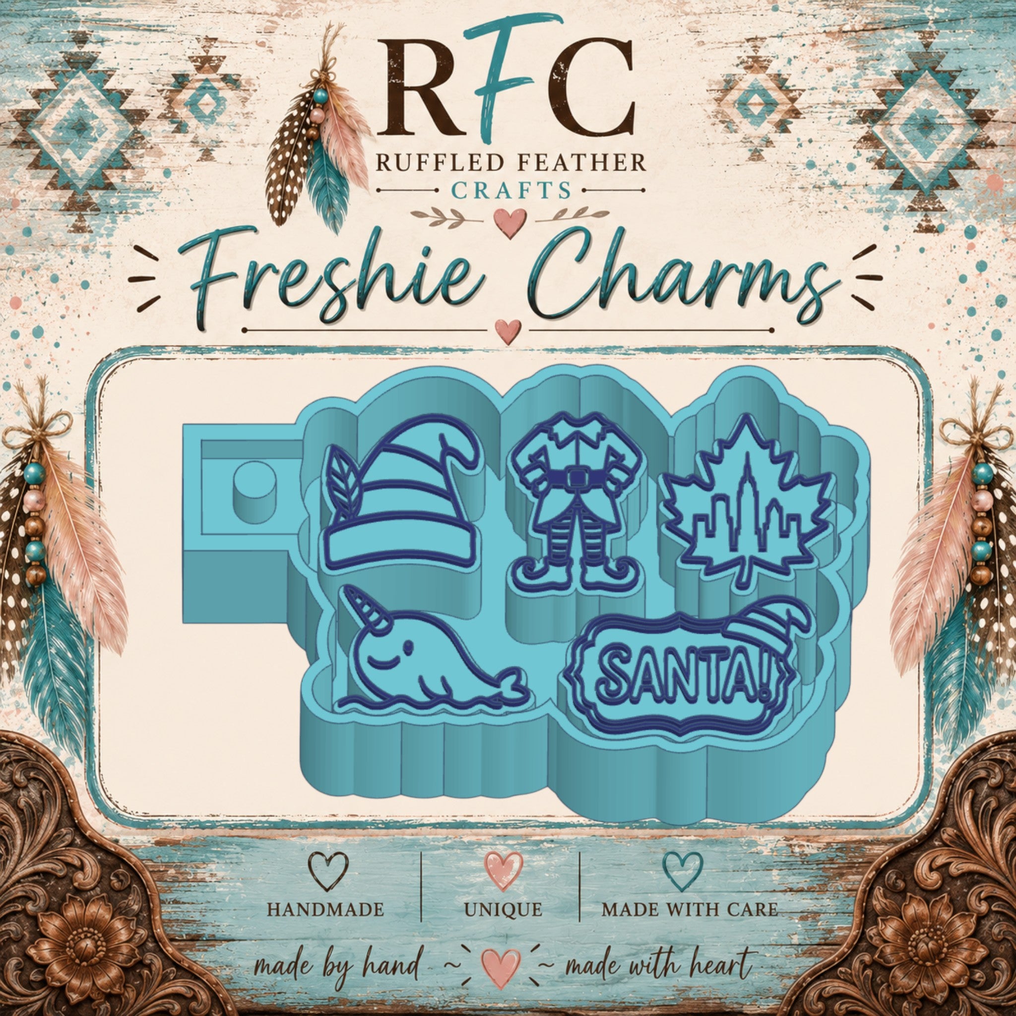 Christmas Elf Freshie Charm Mold Set | 5 Mini Designs