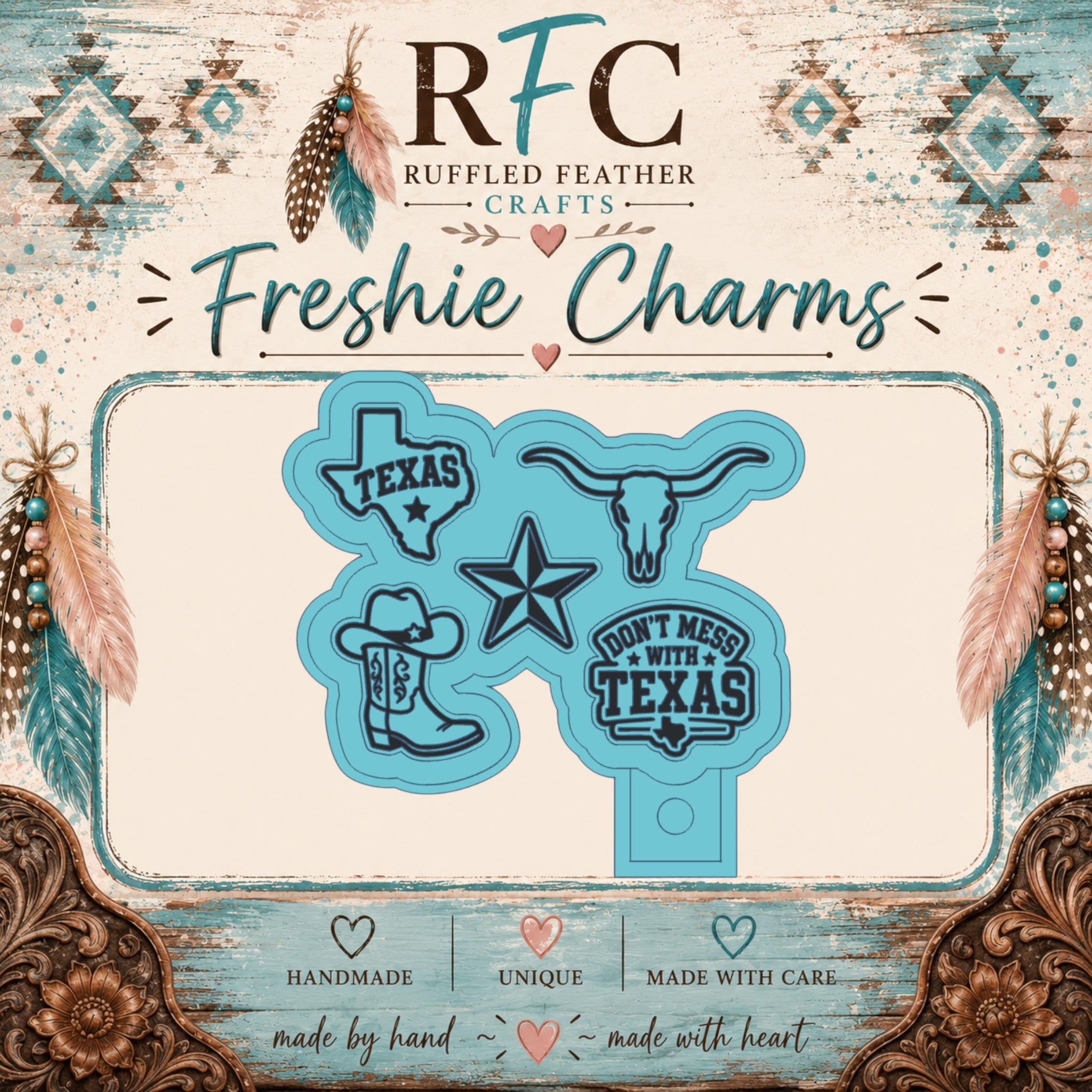 Texas Western Freshie Charm Set | Mini Scented Car Freshies