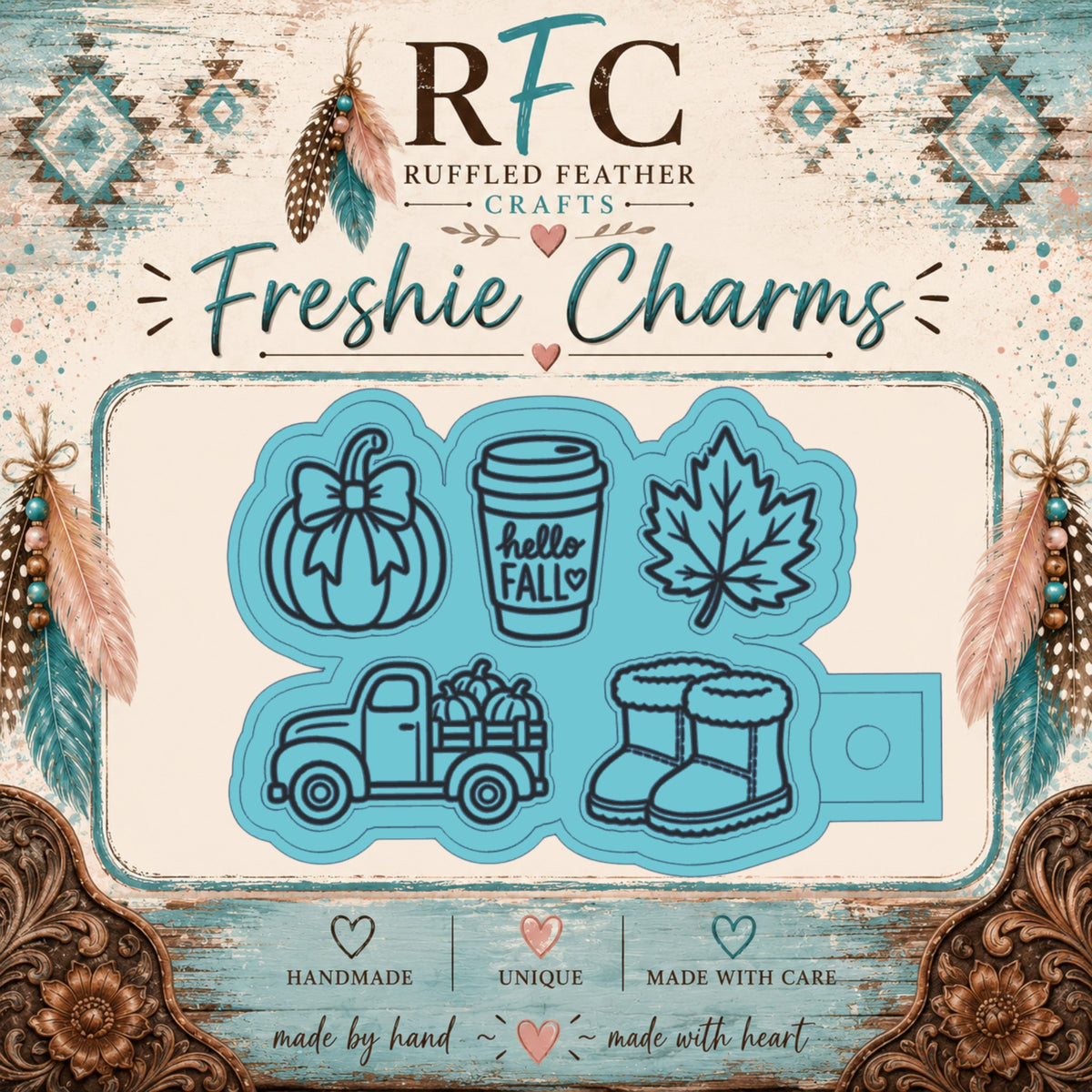 Fall Freshie Charm Mold Set | 5 Mini Designs