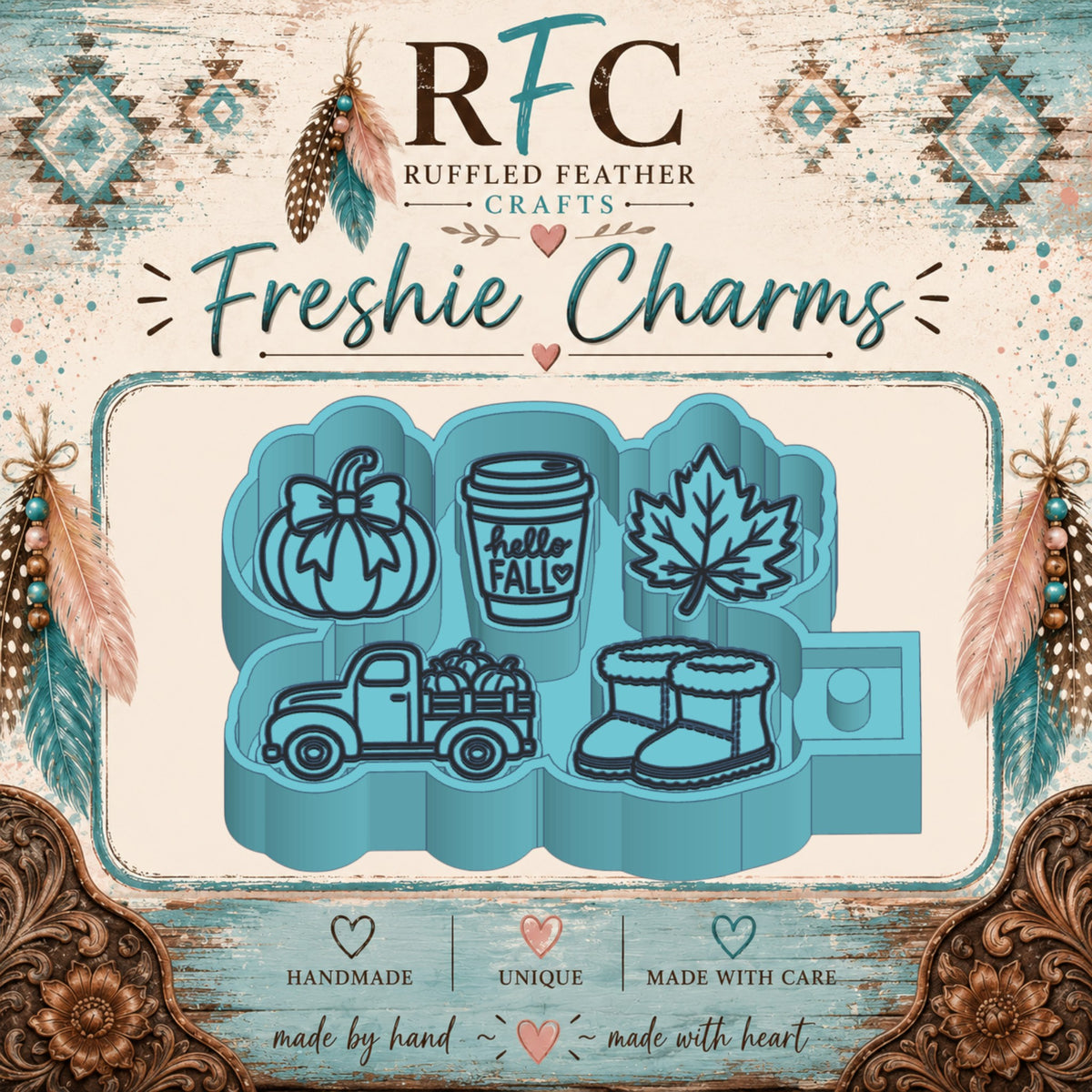 Fall Freshie Charm Mold Set | 5 Mini Designs