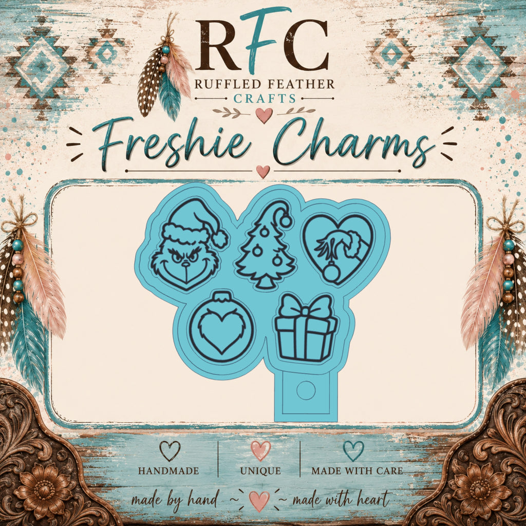 Christmas Grouch Freshie Charm Mold Set | 5 Mini Designs