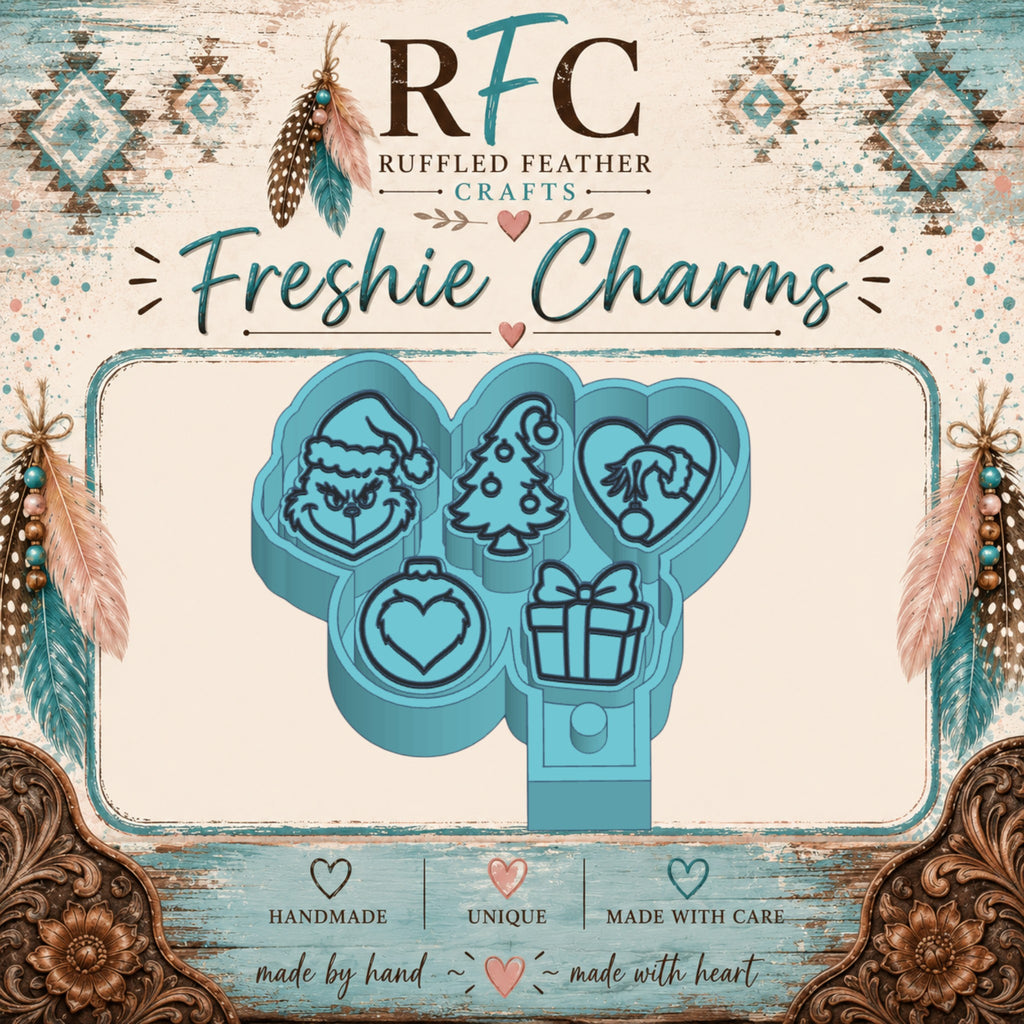 Christmas Grouch Freshie Charm Mold Set | 5 Mini Designs