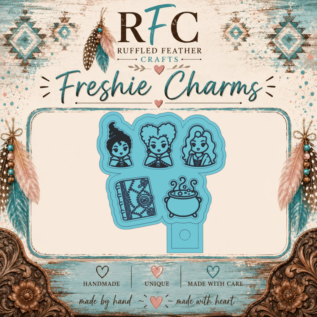 Witch Sisters Freshie Charm Mold Set | 5 Mini Designs