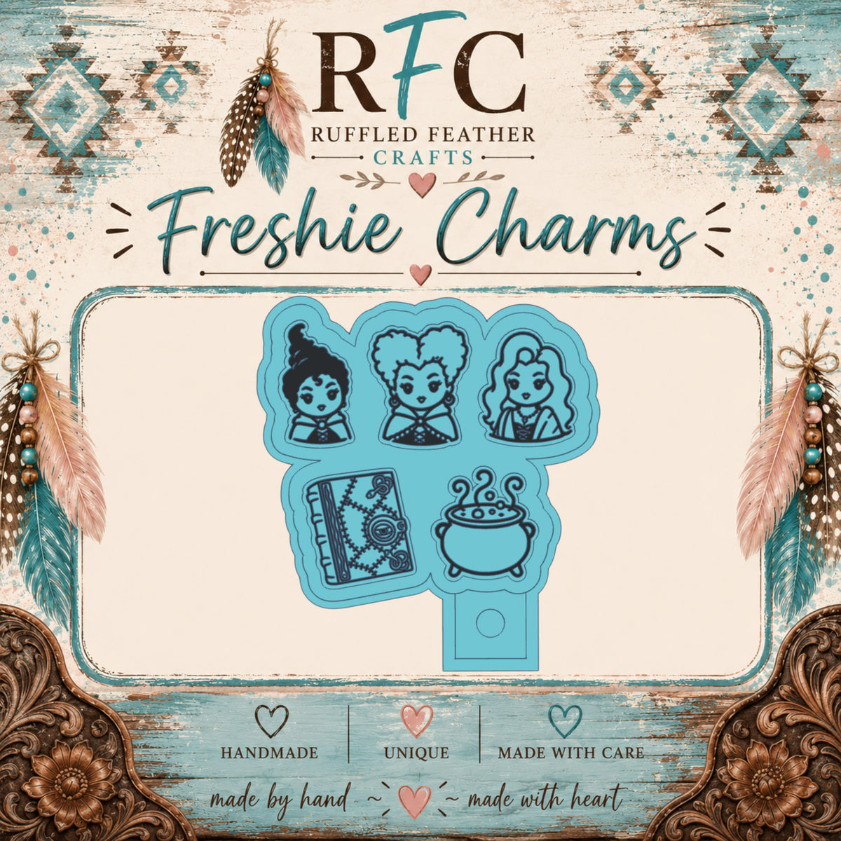 Witch Sisters Freshie Charm Mold Set | 5 Mini Designs