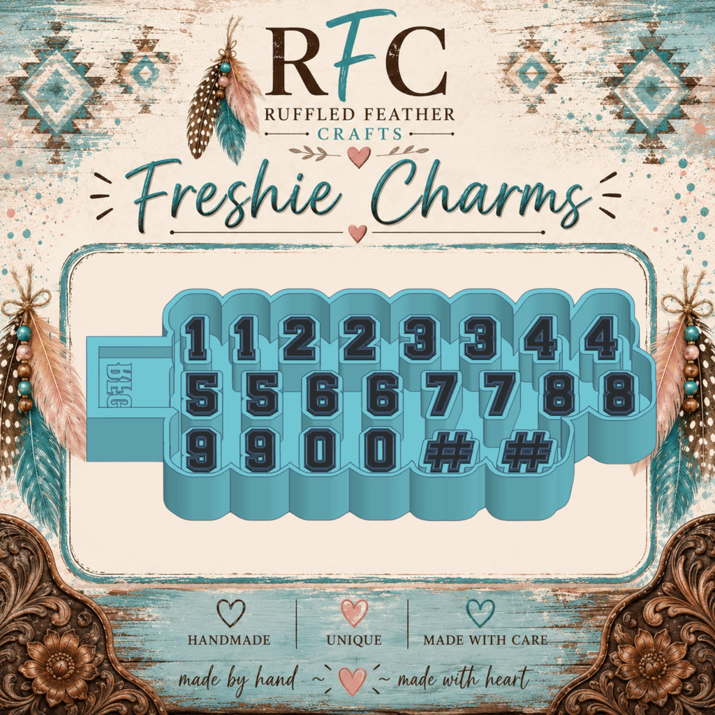 Numbers Freshie Charm Mold Set | 5 Mini Designs