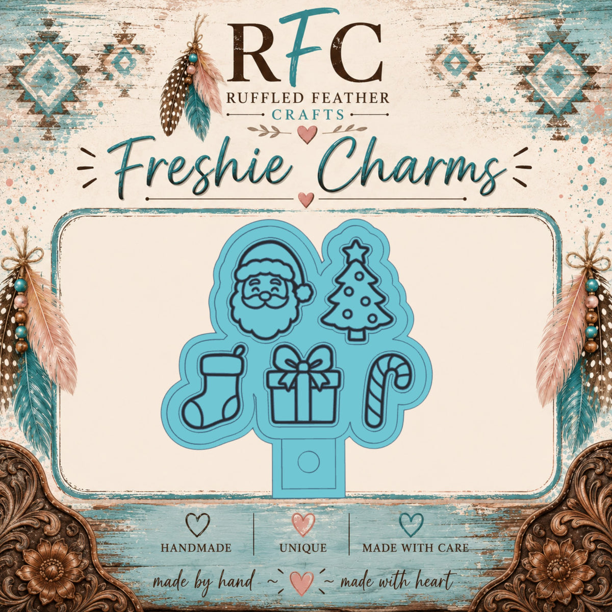 Santa Freshie Charm Set | Mini Scented Car Freshies