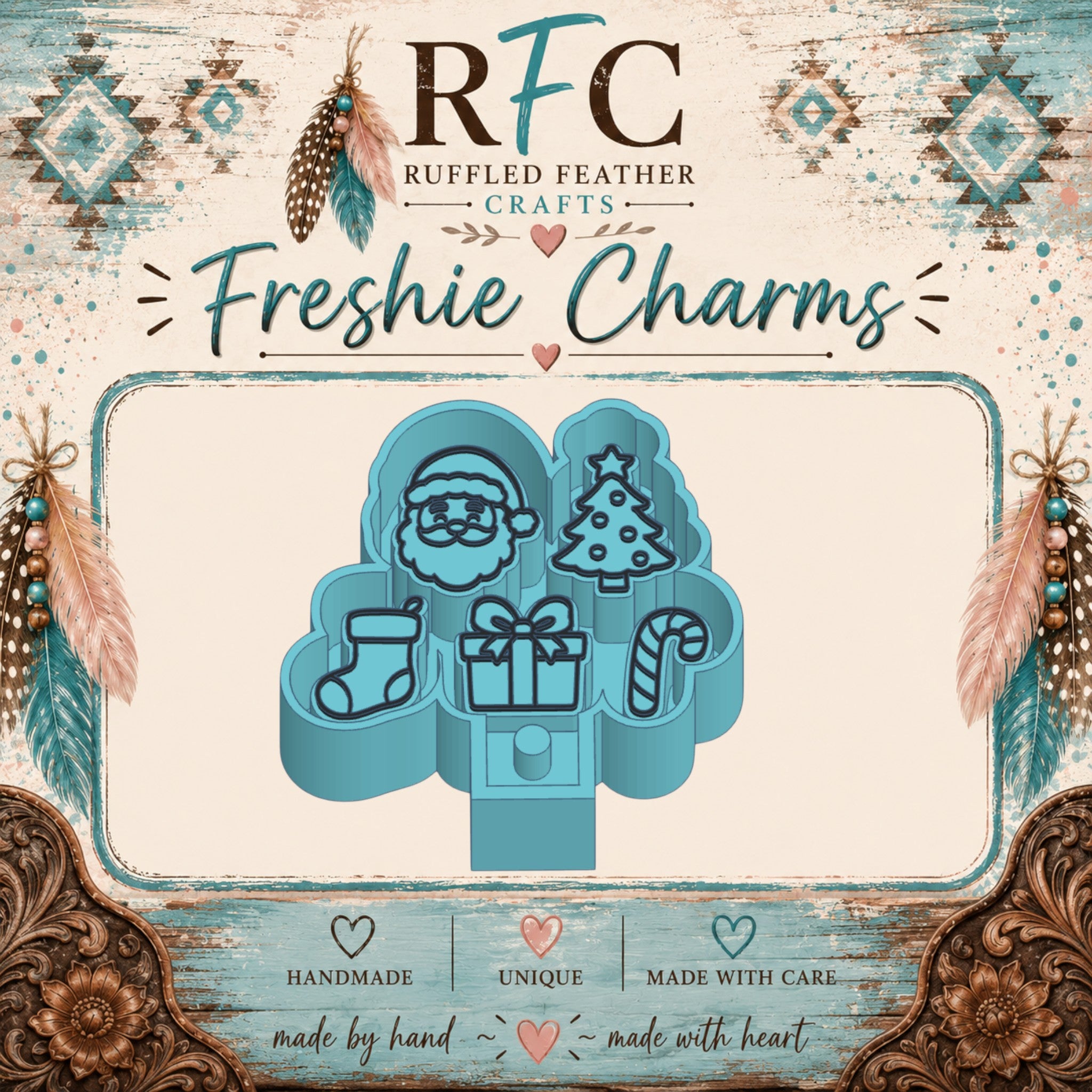 Santa Freshie Charm Mold Set | 5 Mini Designs