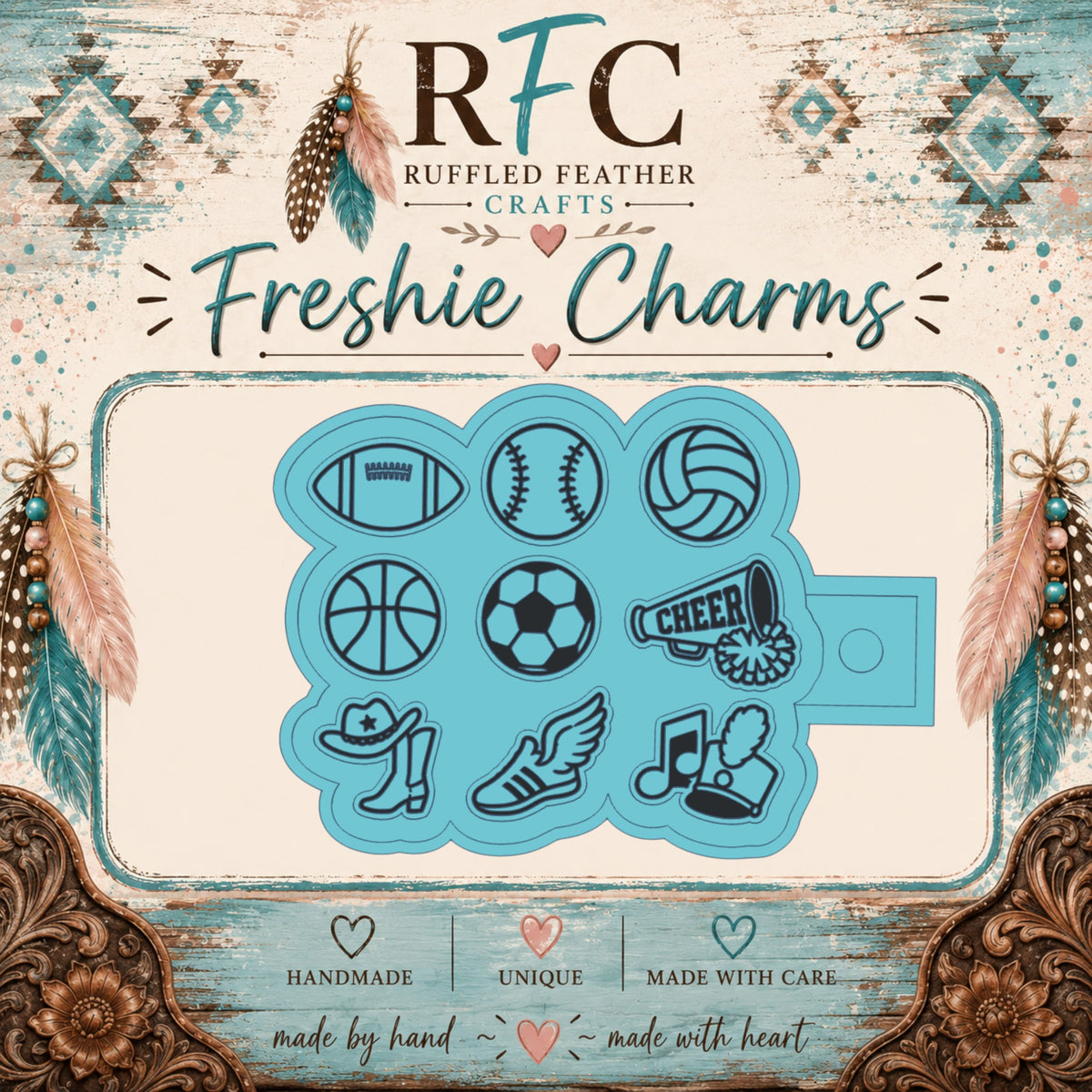School Sports Freshie Charm Mold Set | 9 Mini Designs