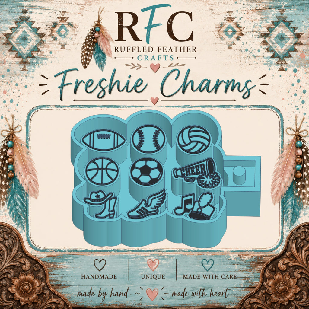 School Sports Freshie Charm Mold Set | 9 Mini Designs