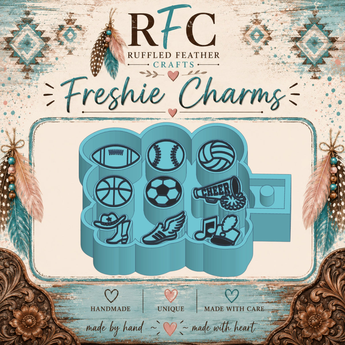 School Sports Freshie Charm Mold Set | 9 Mini Designs