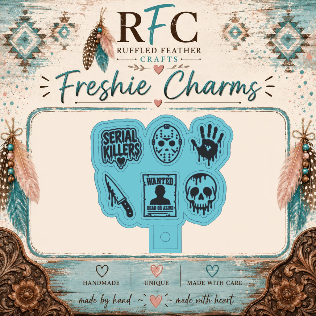 True Crime Villains Freshie Charm Set | Mini Scented Car Freshies