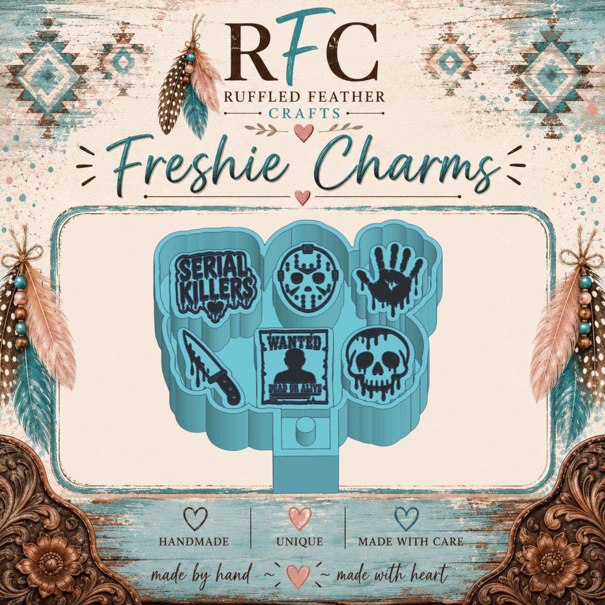 True Crime Villains Freshie Charm Mold Set | 6 Mini Designs