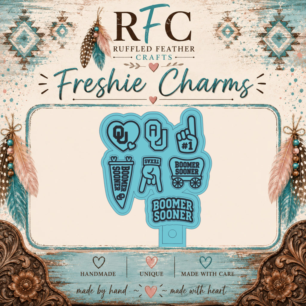 Oklahoma Spirit Freshie Charm Mold Set | 7 Mini Designs