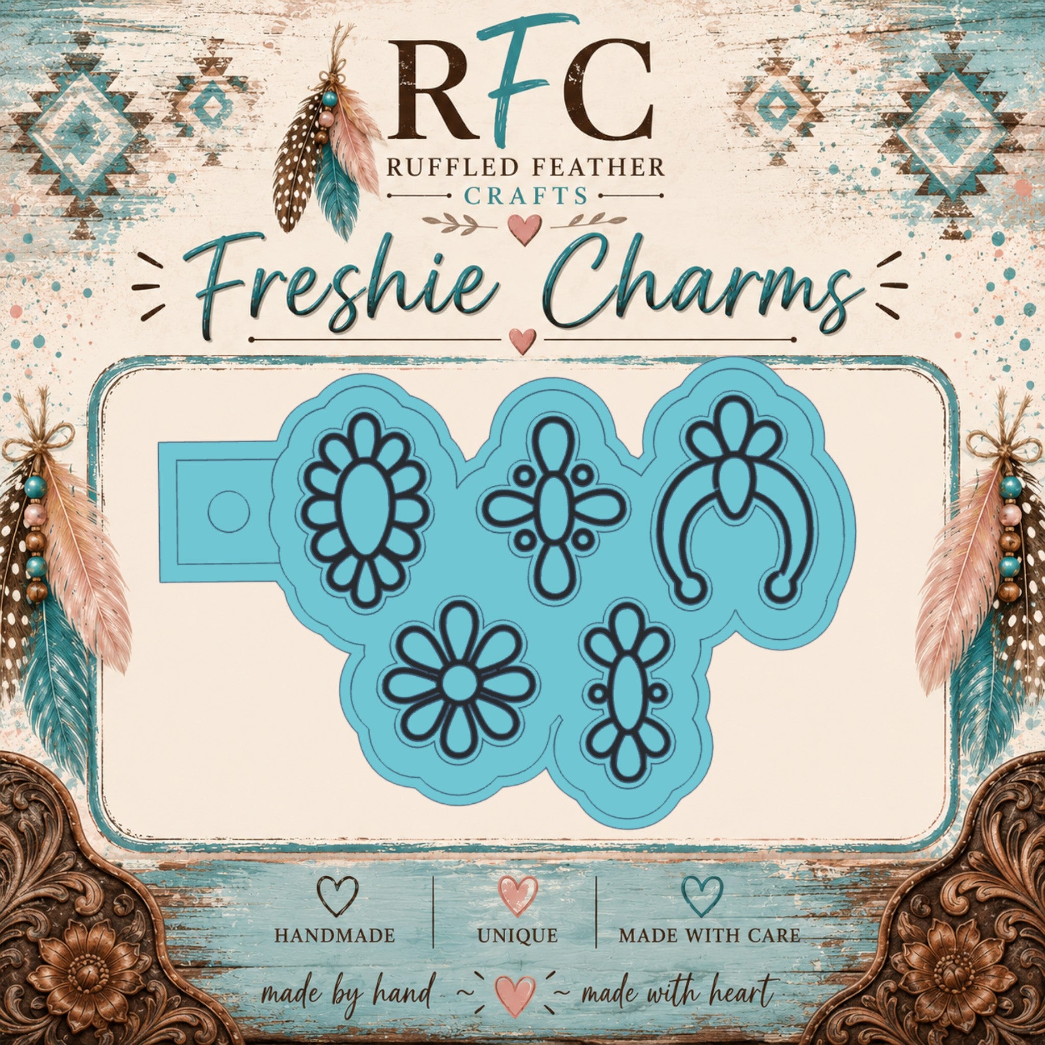 Squash Blossom Shapes Freshie Charm Mold Set | 5 Mini Designs