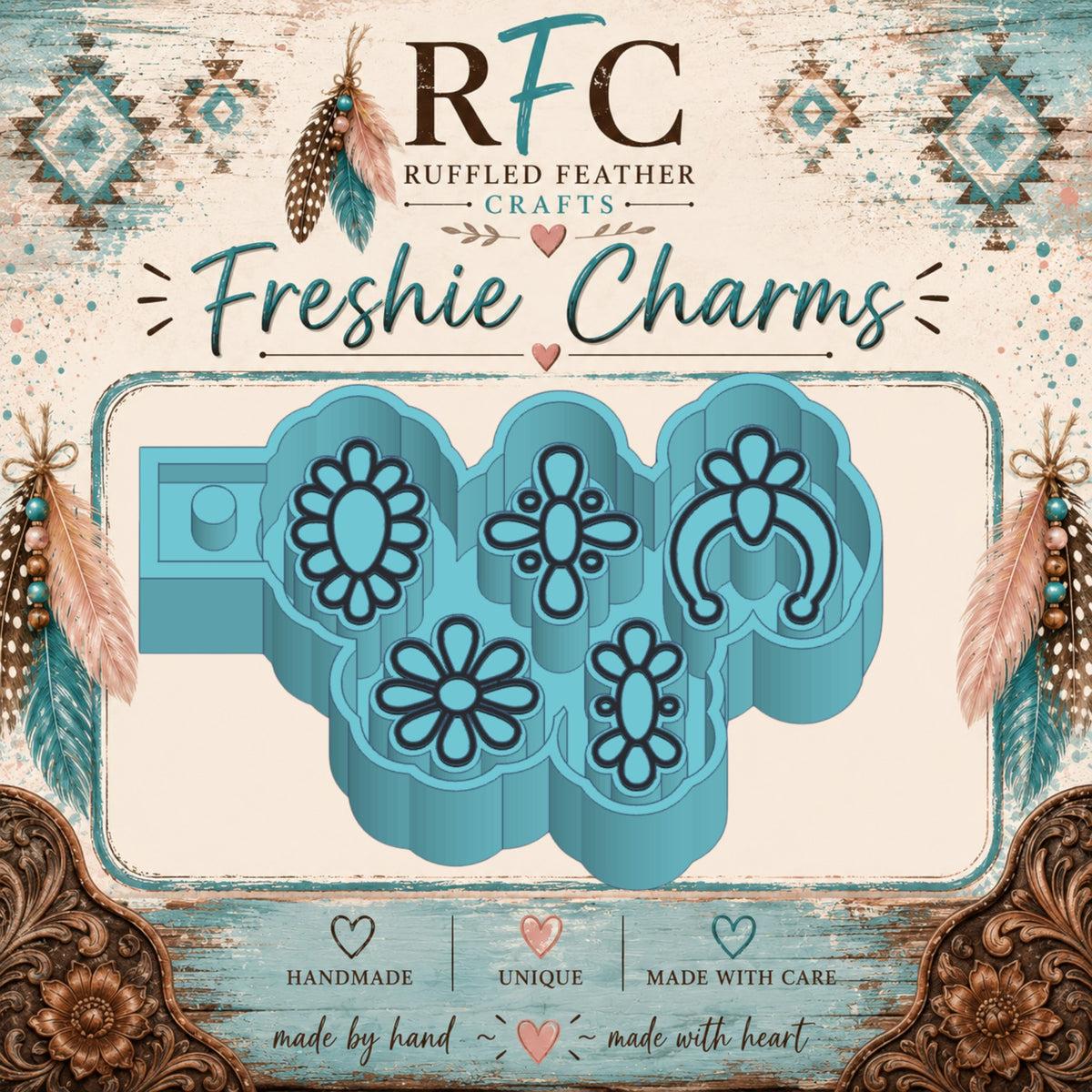 Squash Blossom Shapes Freshie Charm Mold Set | 5 Mini Designs