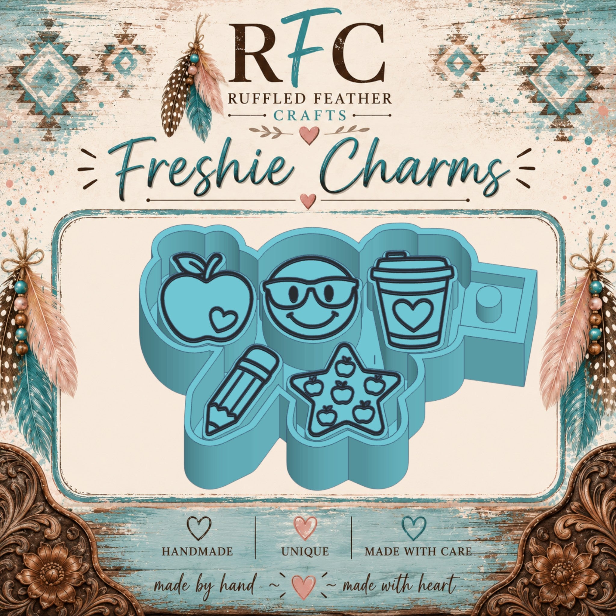 Teacher Freshie Charm Mold Set | 5 Mini Designs