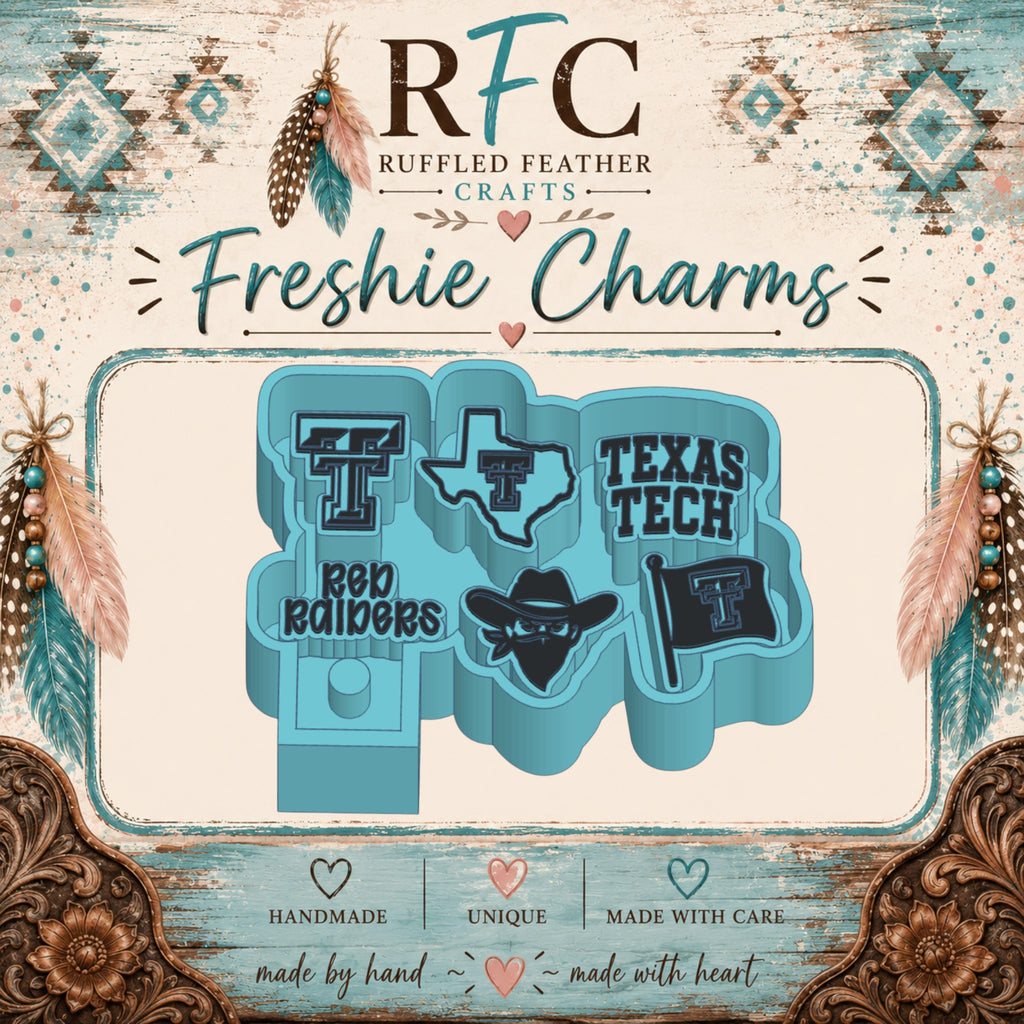 West Texas College Spirit Freshie Charm Mold Set | 6 Mini Designs