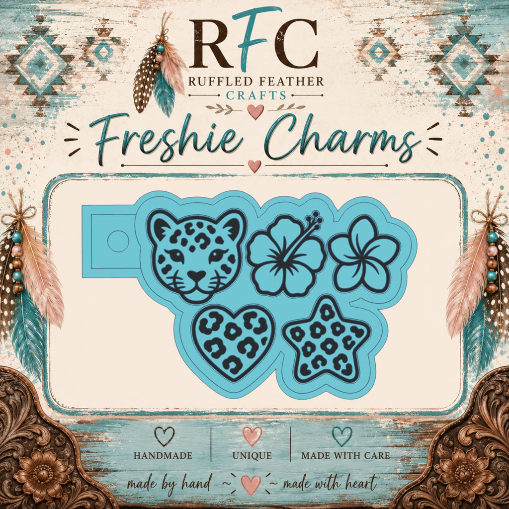 Leopard & Tropical Freshie Charm Mold Set | 5 Mini Designs