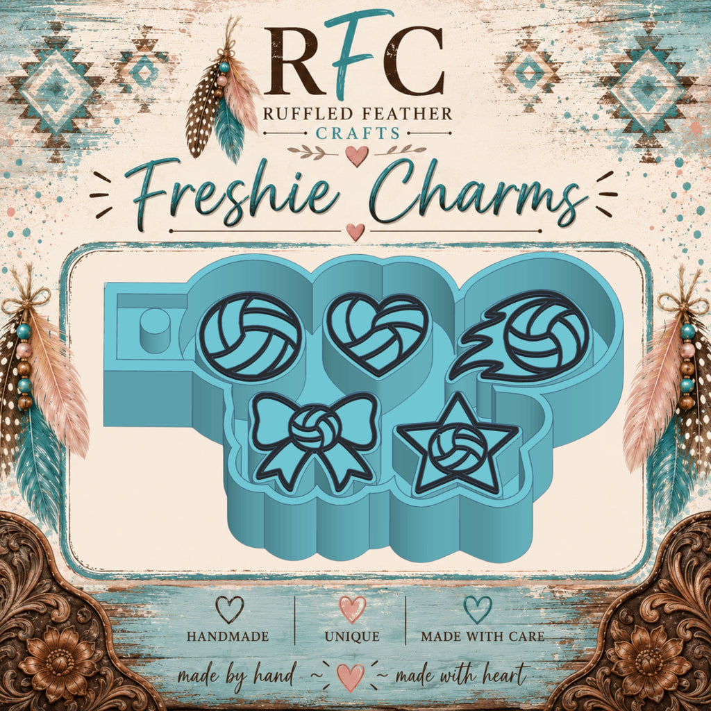 Volleyball Freshie Charm Mold Set | 5 Mini Designs