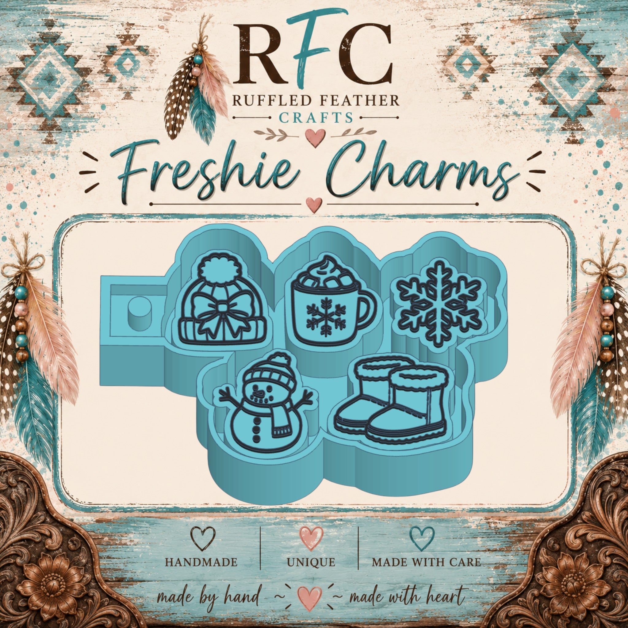 Winter Freshie Charm Mold Set | 5 Mini Designs