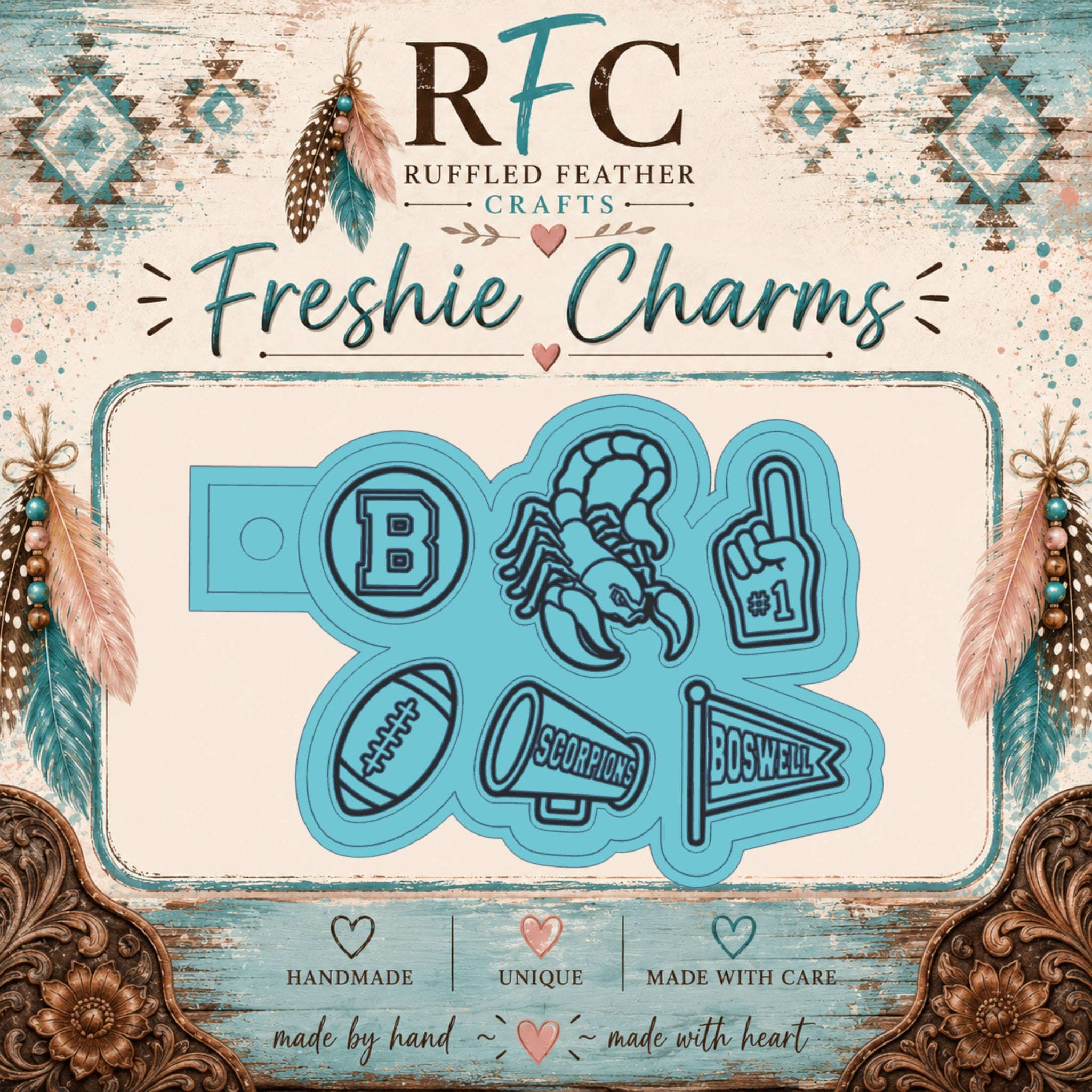 Boswell Scorpions School Spirit Freshie Charm Mold Set