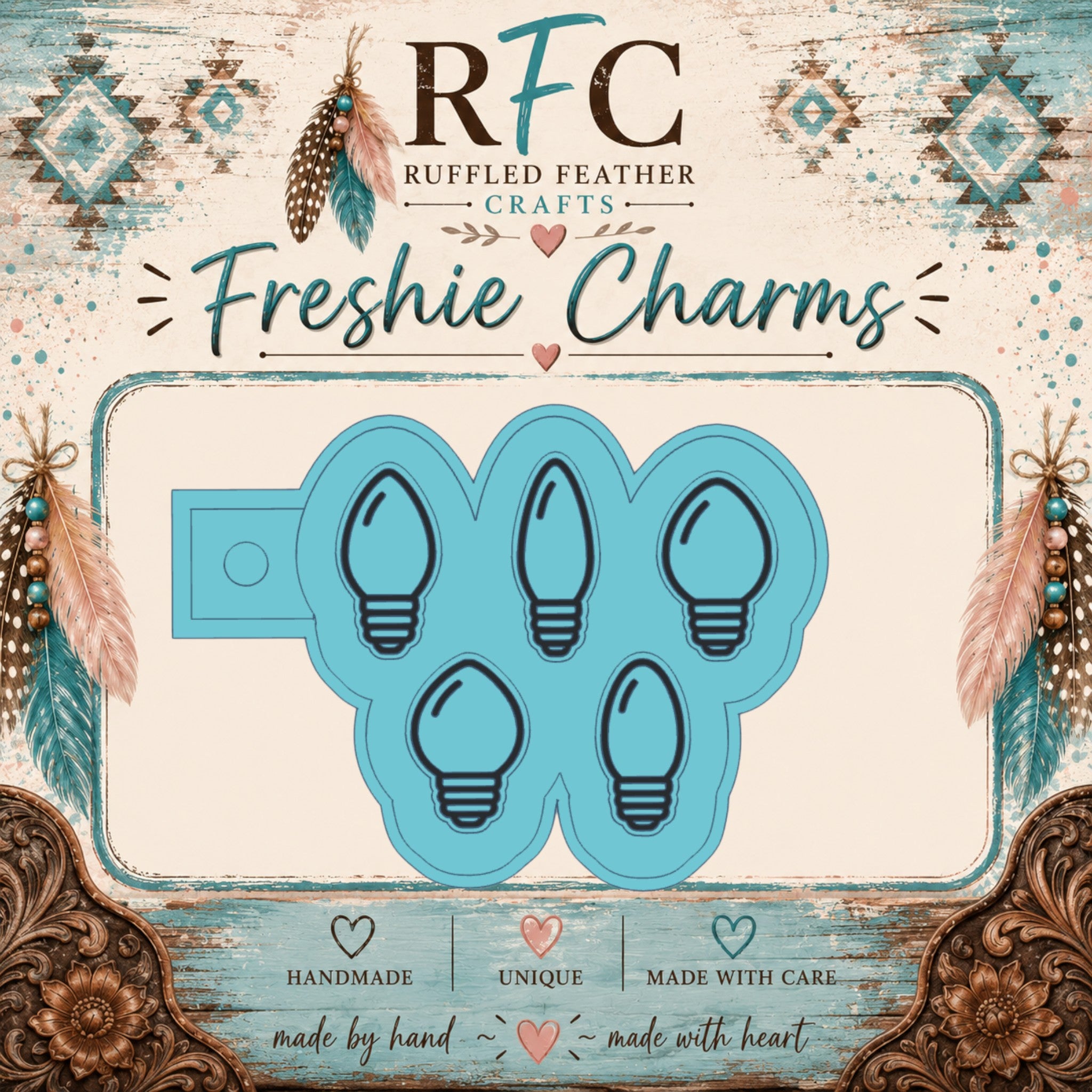 Christmas Light Bulbs Freshie Charm Mold Set