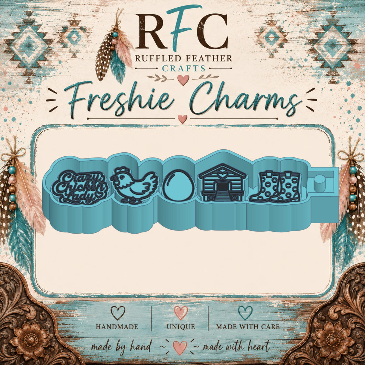 Crazy Chicken Lady Freshie Charm Mold Set