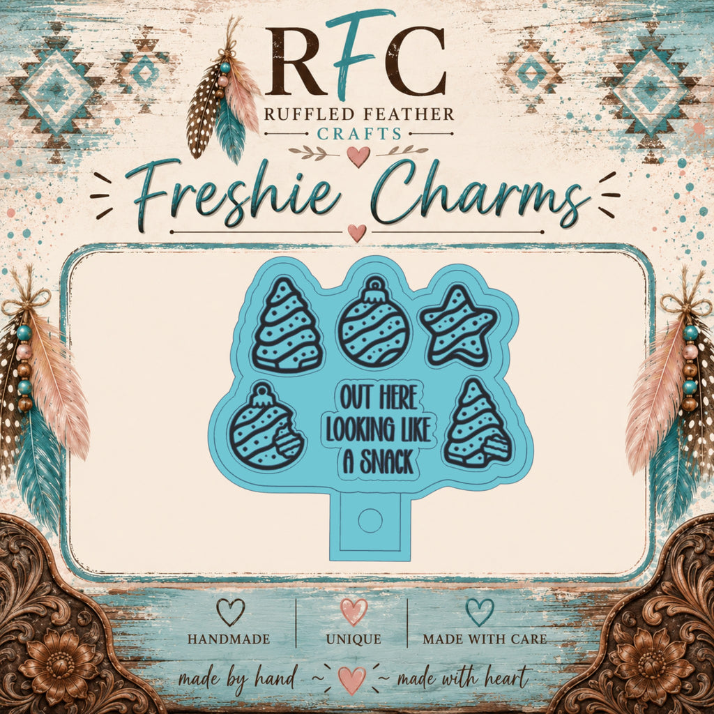 Christmas Snack Cakes Freshie Charm Set | Mini Scented Car Freshies