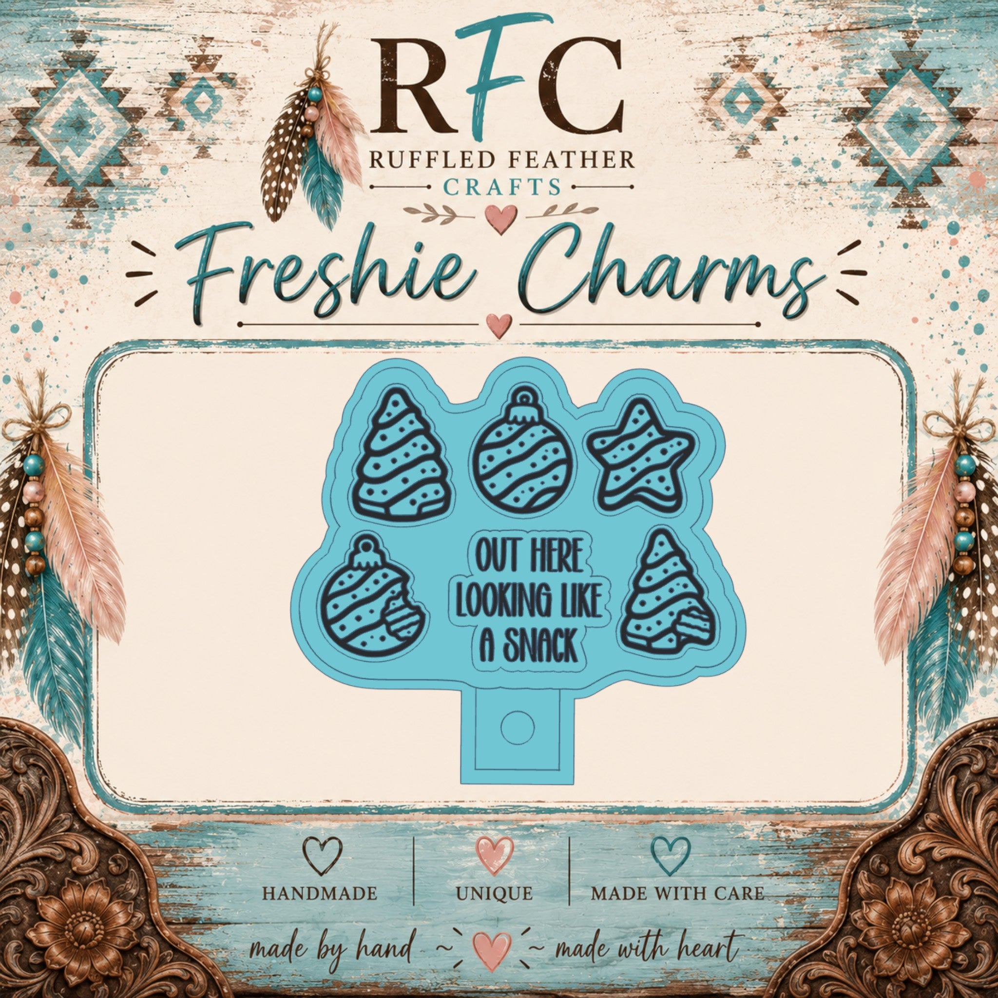 Christmas Snack Cakes Freshie Charm Mold Set