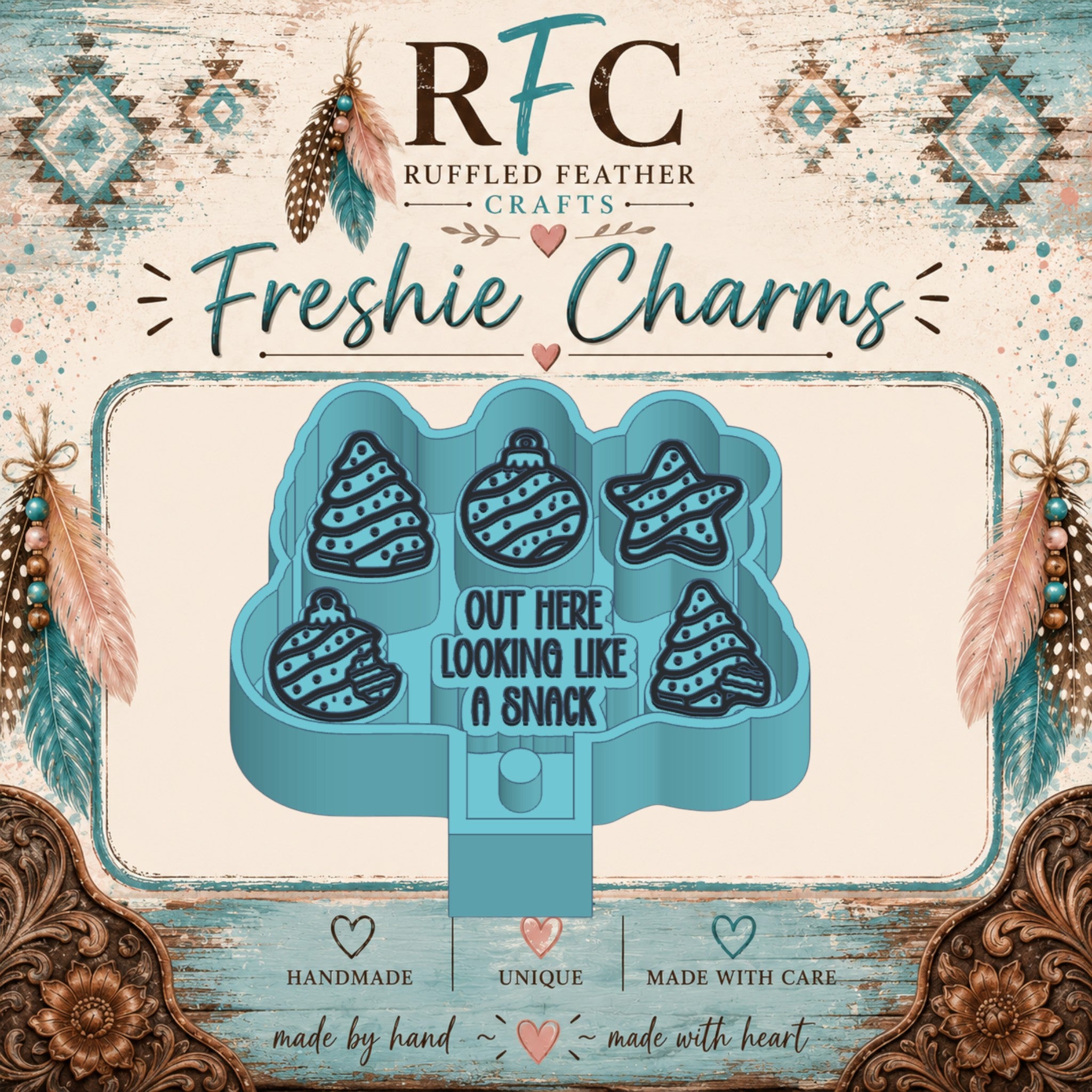 Christmas Snack Cakes Freshie Charm Mold Set