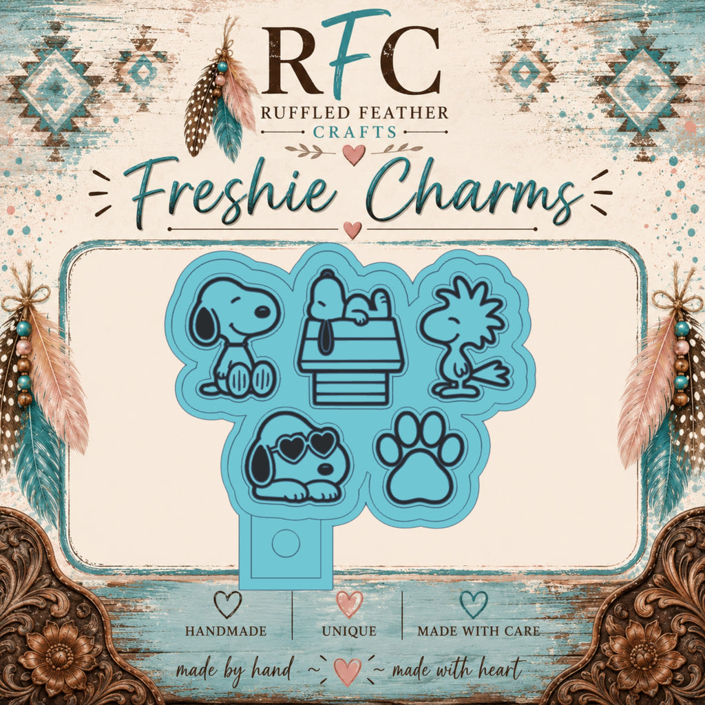 Peanuts-Inspired Dog & Bird Freshie Charm Mold Set