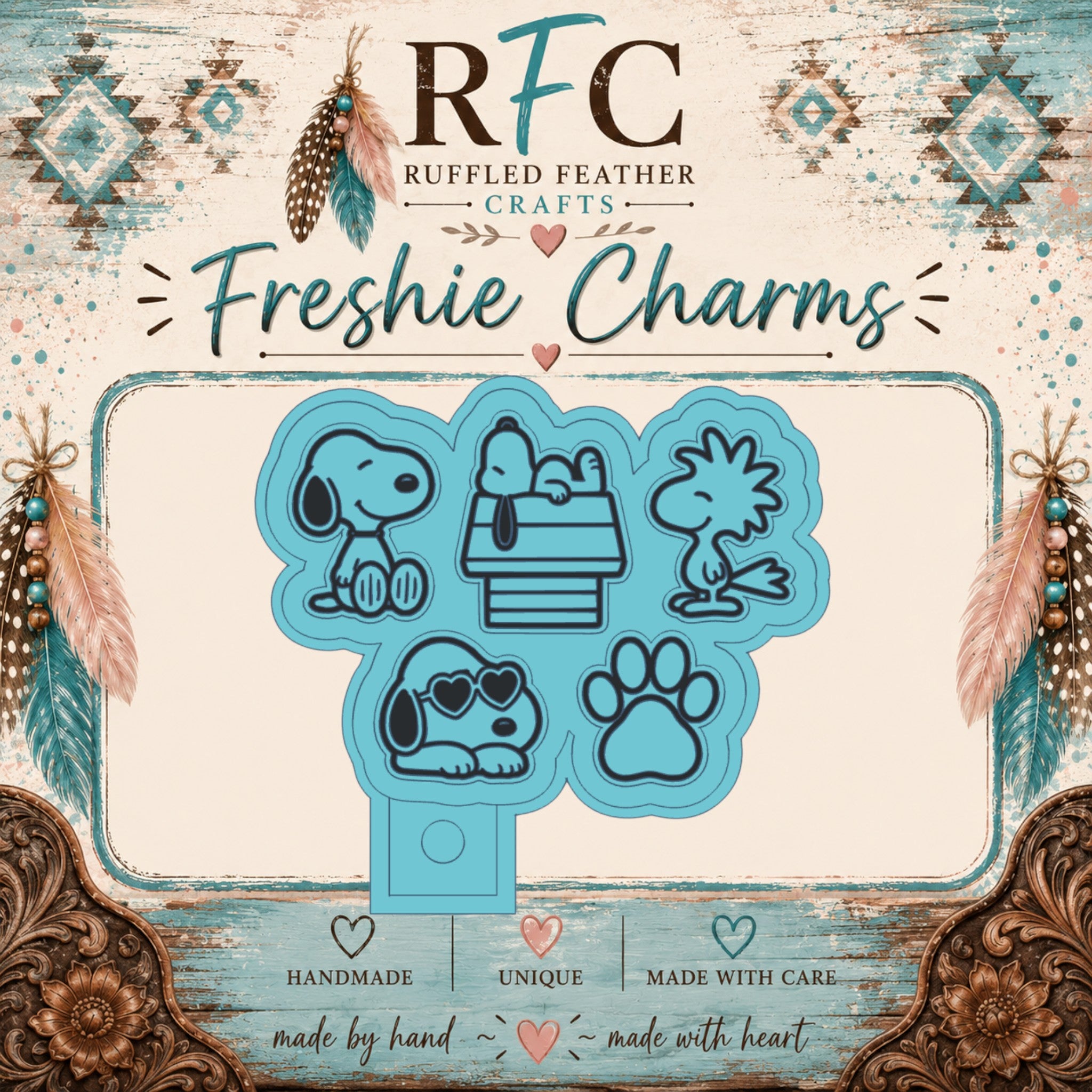 Peanuts-Inspired Dog & Bird Freshie Charm Mold Set