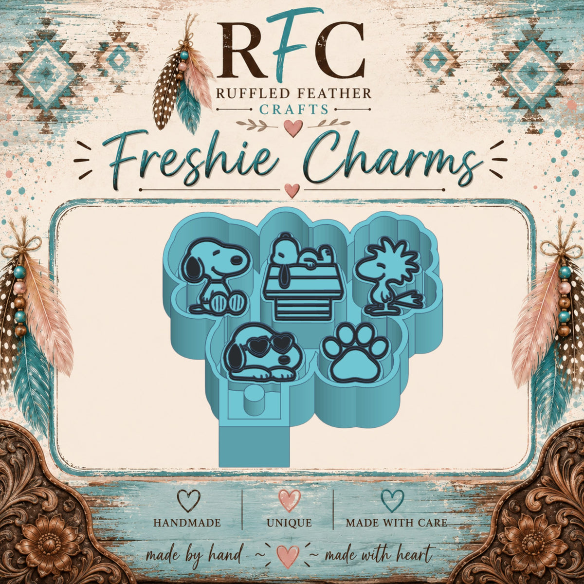 Peanuts-Inspired Dog & Bird Freshie Charm Mold Set