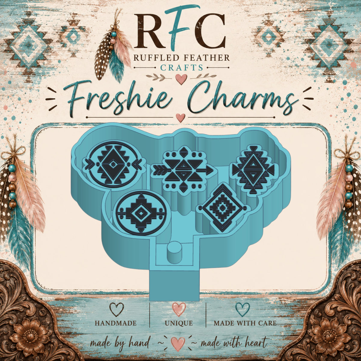 Southwestern Geometric Freshie Charm Mold Set