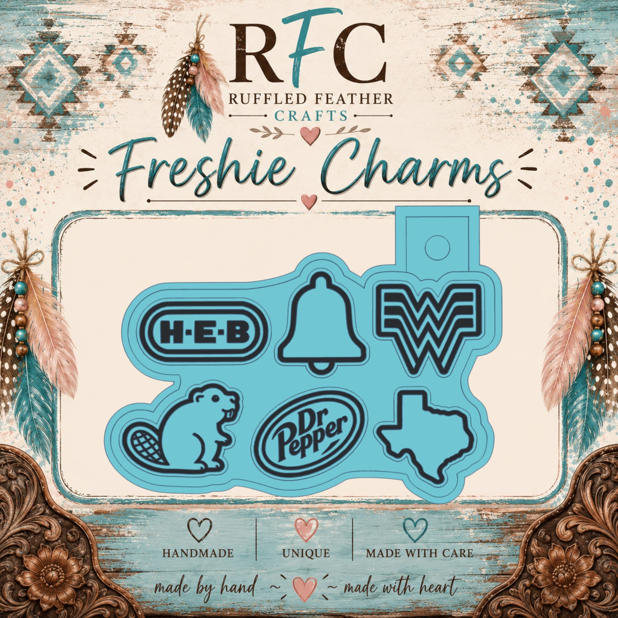 Texas Favorites Freshie Charm Mold Set | 6 Mini Designs