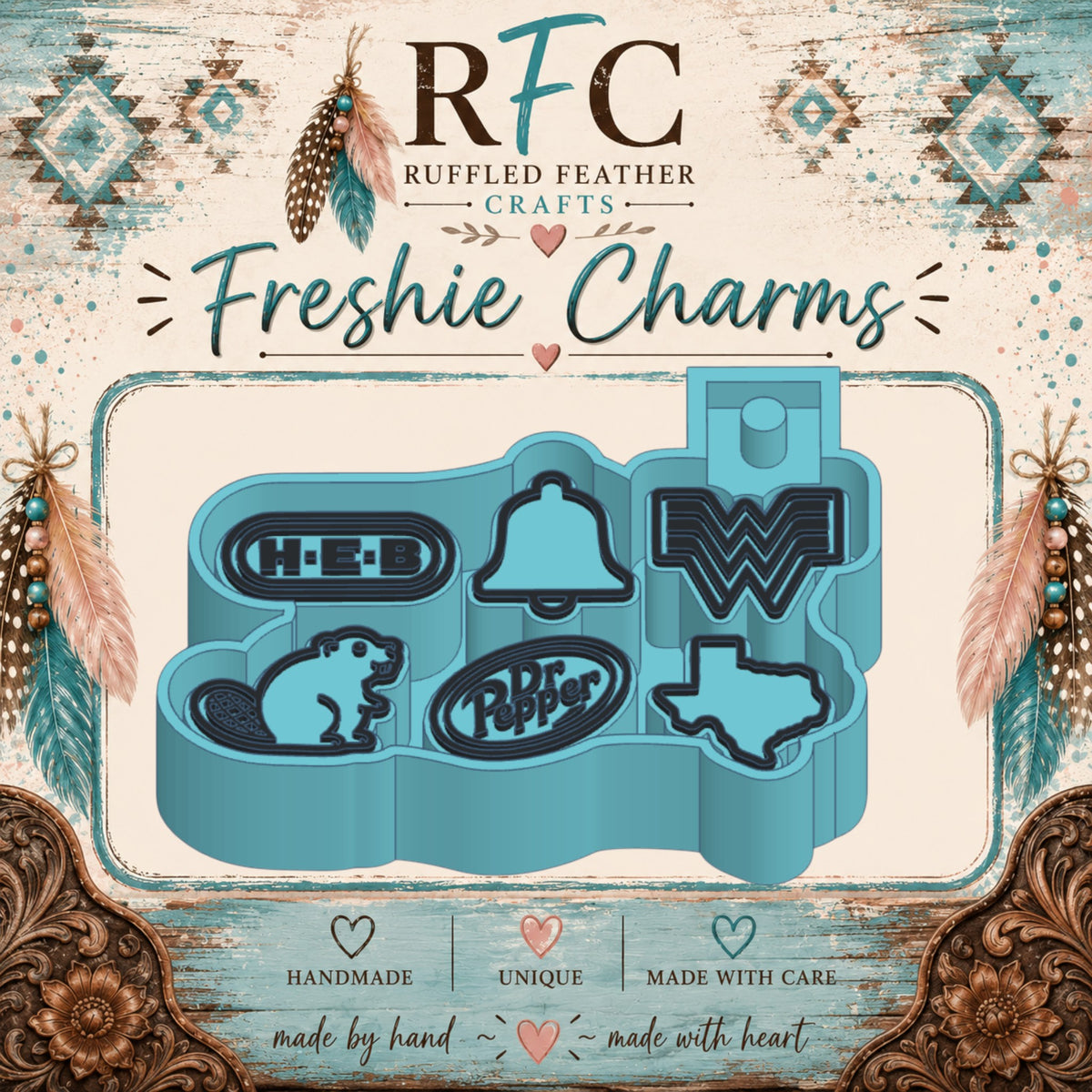 Texas Favorites Freshie Charm Mold Set | 6 Mini Designs