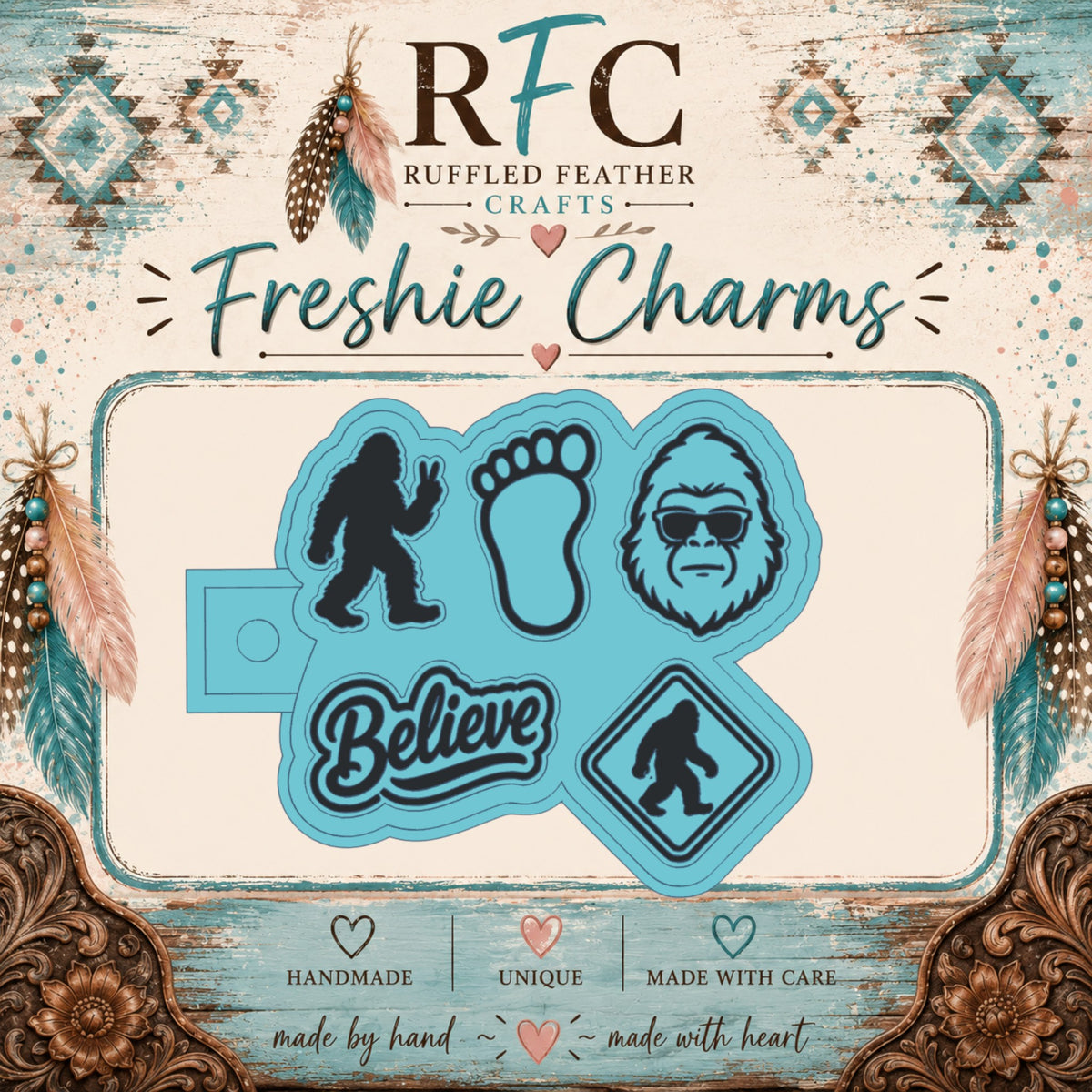 Bigfoot Believe Freshie Charm Mold
