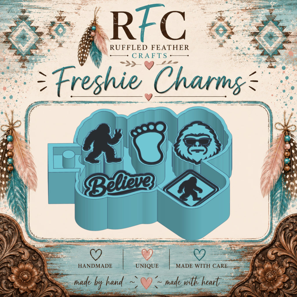 Bigfoot Believe Freshie Charm Mold