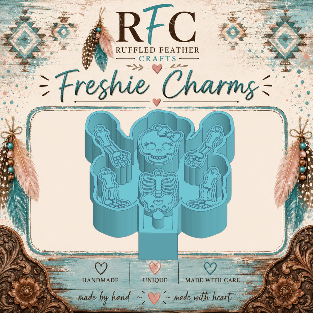 Girly Skeleton Freshie Charm Mold
