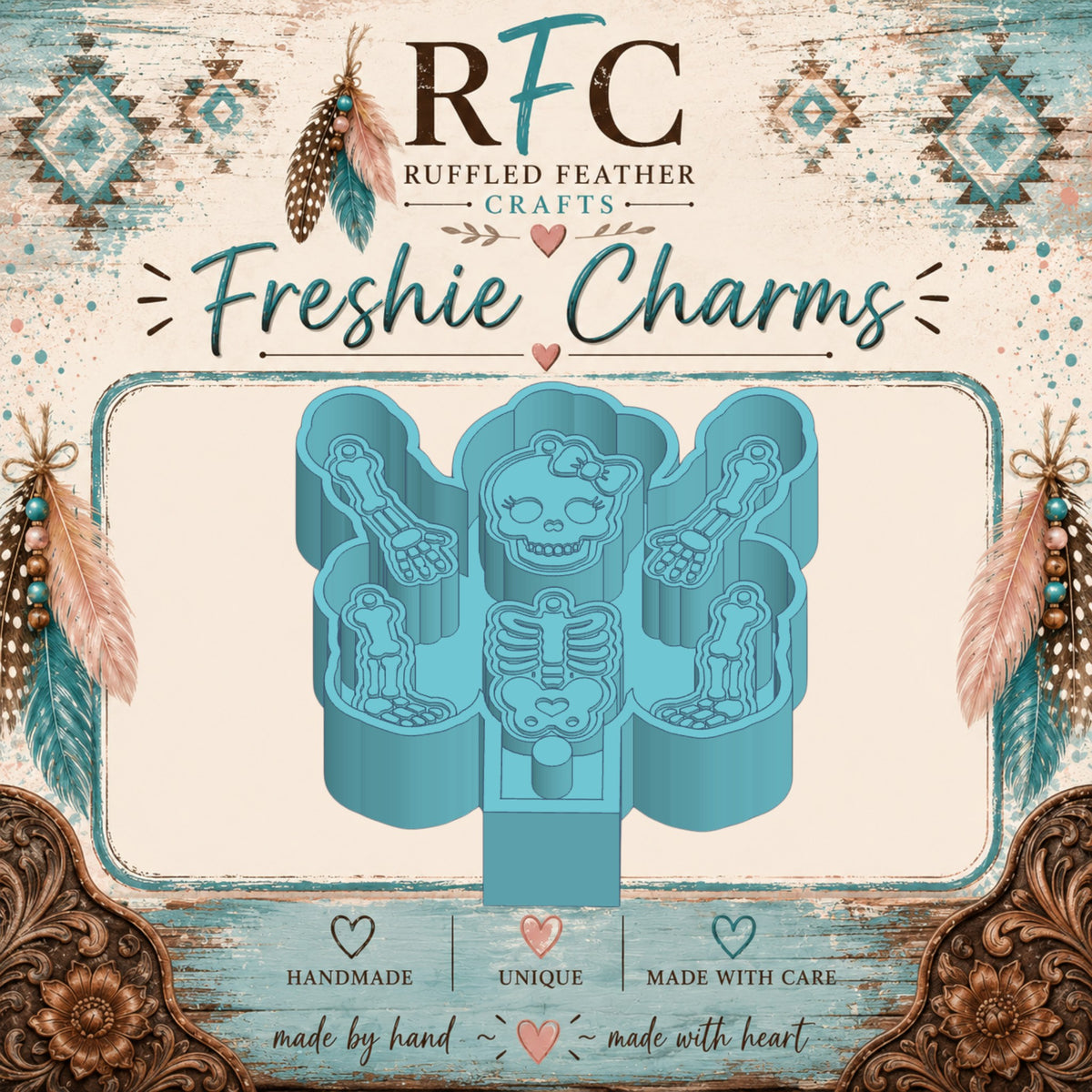 Girly Skeleton Freshie Charm Mold
