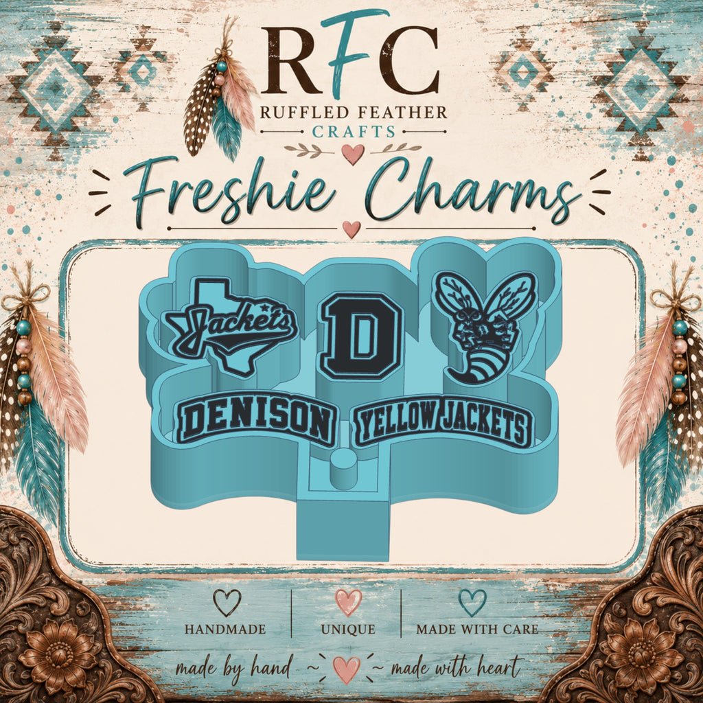 Denison Yellow Jackets Freshie Charm Mold