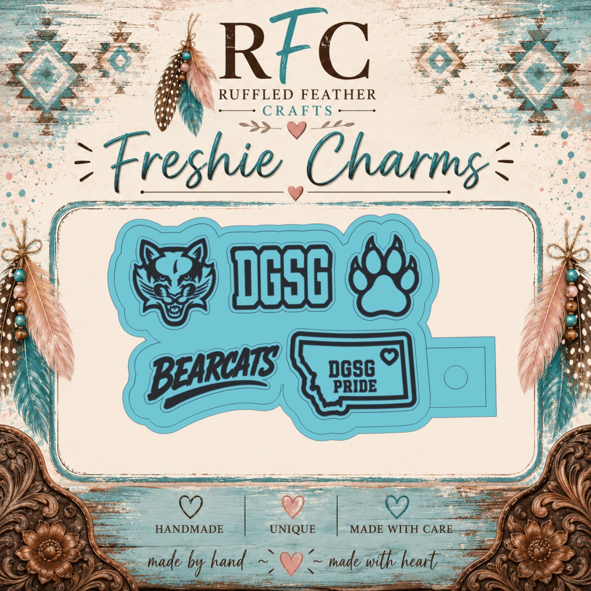 DGSG Bearcats Freshie Charm Mold