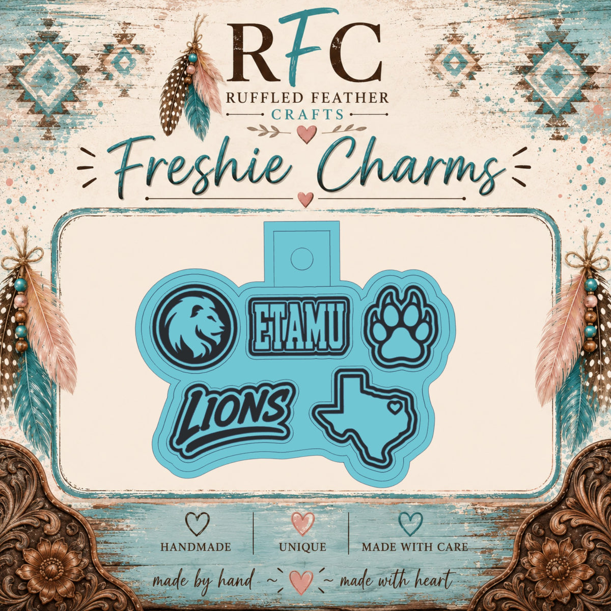 ETAMU Lions Freshie Charm Set | 5 Mini Scented Car Freshies