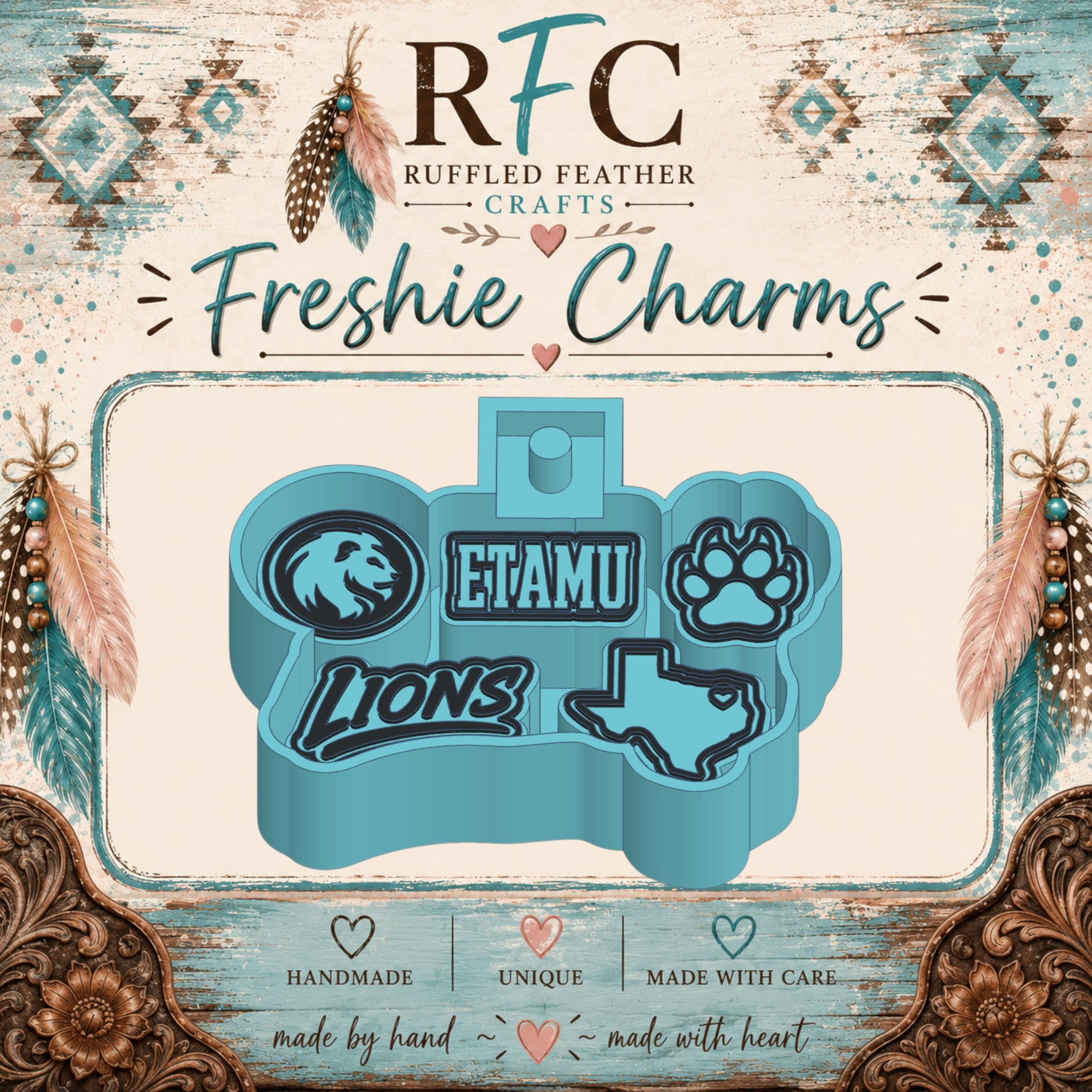 ETAMU Lions Freshie Charm Mold